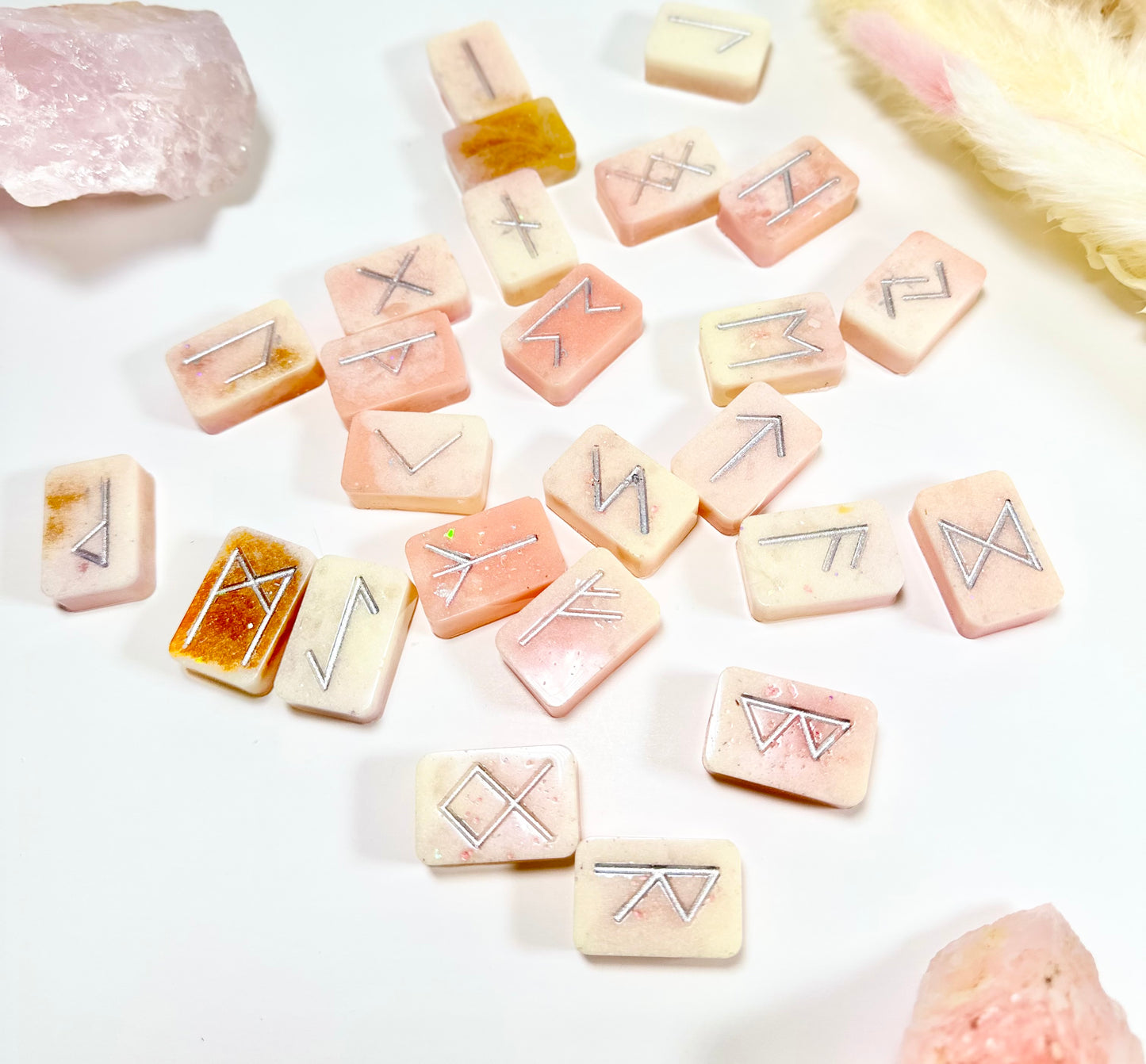 Handmade Custom Resin Rune Set