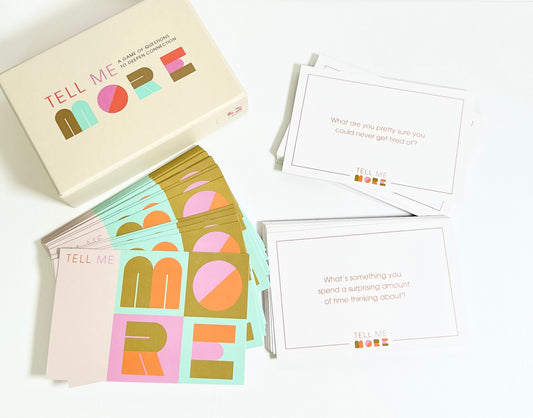 Tell Me More Cards– 52 Questions to Deepen Connection
